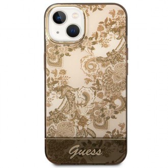 Guess GUHCP14SHGPLHC iPhone 14 6.1 &quot;ocher hardcase Porcelain Collection