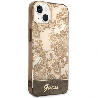 Guess GUHCP14SHGPLHC iPhone 14 6.1 &quot;ocher hardcase Porcelain Collection