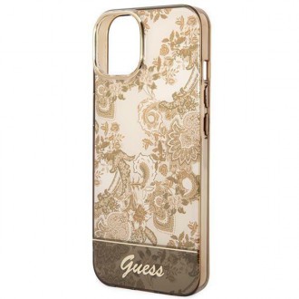 Guess GUHCP14SHGPLHC iPhone 14 6.1 &quot;ocher hardcase Porcelain Collection