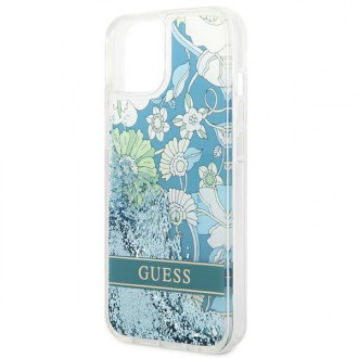 Guess GUHCP14SLFLSN iPhone 14 6.1 &quot;green / green hardcase Flower Liquid Glitter