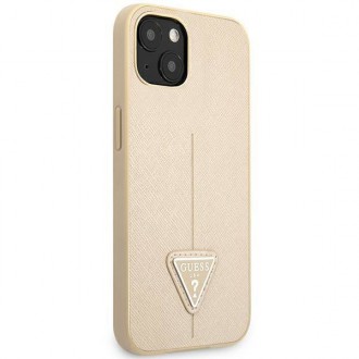 Guess GUHCP14SPSATLE iPhone 14 6,1 &quot;beige / beige hardcase SaffianoTriangle Logo