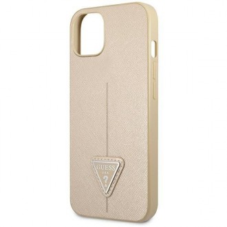 Guess GUHCP14SPSATLE iPhone 14 6,1 &quot;beige / beige hardcase SaffianoTriangle Logo