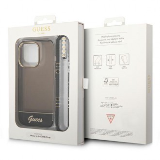 Guess GUHCP14XHGCOHK iPhone 14 Pro Max 6,7 &quot;black / black hardcase Translucent Pearl Strap