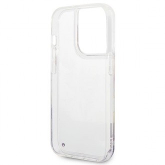 Guess GUHCP14XLFLSU iPhone 14 Pro Max 6.7 &quot;violet / purple hardcase Flower Liquid Glitter