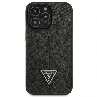 Guess GUHCP14XPSATLK iPhone 14 Pro Max 6,7 &quot;black / black hardcase SaffianoTriangle Logo