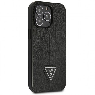 Guess GUHCP14XPSATLK iPhone 14 Pro Max 6,7 &quot;black / black hardcase SaffianoTriangle Logo