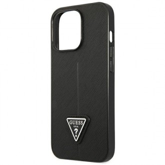 Guess GUHCP14XPSATLK iPhone 14 Pro Max 6,7 &quot;black / black hardcase SaffianoTriangle Logo