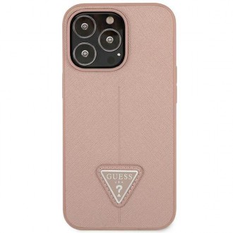 Guess GUHCP14XPSATLP iPhone 14 Pro Max 6,7 &quot;pink / pink hardcase SaffianoTriangle Logo