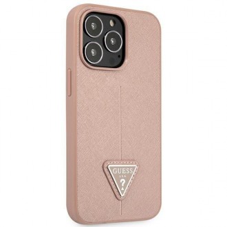 Guess GUHCP14XPSATLP iPhone 14 Pro Max 6,7 &quot;pink / pink hardcase SaffianoTriangle Logo