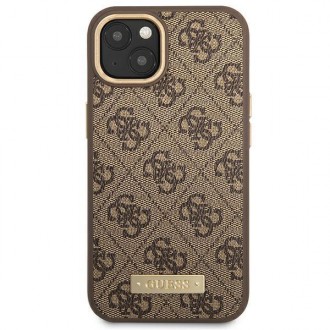 Guess GUHMP14SU4GPRW iPhone 14 6.1 &quot;brown / brown hard case 4G Logo Plate MagSafe