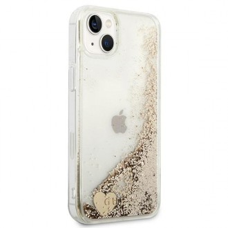 Guess GUOHCP14MGLHFLGO iPhone 14 Plus 6.7 &quot;gold / gold hardcase Glitter Charms