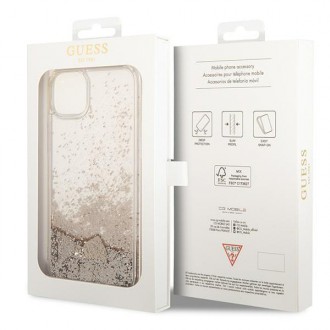 Guess GUOHCP14MGLHFLGO iPhone 14 Plus 6.7 &quot;gold / gold hardcase Glitter Charms
