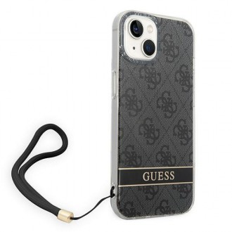 Guess GUOHCP14MH4STK iPhone 14 Plus 6.7 &quot;black / black hardcase 4G Print Strap