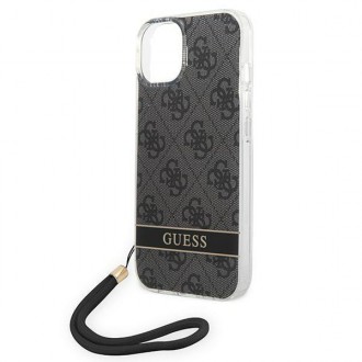 Guess GUOHCP14MH4STK iPhone 14 Plus 6.7 &quot;black / black hardcase 4G Print Strap