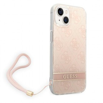 Guess GUOHCP14MH4STP iPhone 14 Plus 6.7 &quot;pink / pink hardcase 4G Print Strap