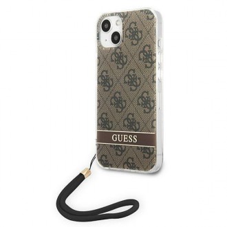 Guess GUOHCP14MH4STW iPhone 14 Plus 6.7 &quot;brown / brown hardcase 4G Print Strap