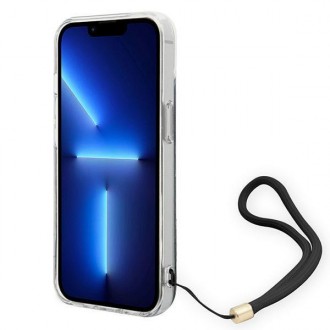 Guess GUOHCP14SH4STK iPhone 14 6.1 &quot;black / black hardcase 4G Print Strap