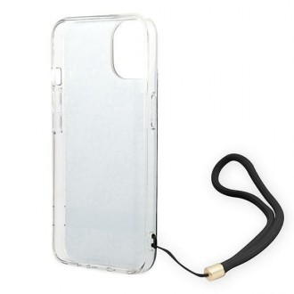 Guess GUOHCP14SH4STK iPhone 14 6.1 &quot;black / black hardcase 4G Print Strap