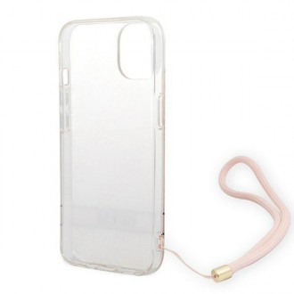 Guess GUOHCP14SH4STP iPhone 14 6.1 &quot;pink / pink hardcase 4G Print Strap