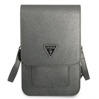 Guess Handbag GUWBSATMGR gray / gray Saffiano Triangle
