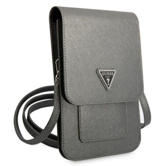Guess Handbag GUWBSATMGR gray / gray Saffiano Triangle
