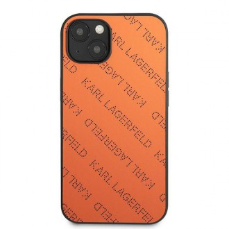 Karl Lagerfeld KLHCP13SPTLO iPhone 13 mini 5,4 &quot;hardcase orange / orange Perforated Allover