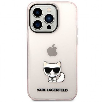 Karl Lagerfeld KLHCP14LCTTRI iPhone 14 Pro 6.1 &quot;hardcase pink / pink Transparent Choupette Body