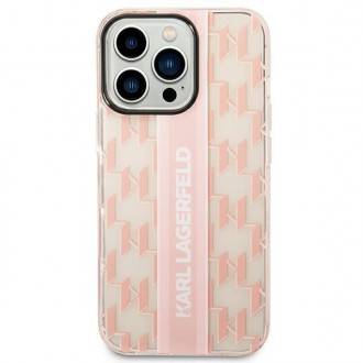 Karl Lagerfeld KLHCP14LHKLSPCP iPhone 14 Pro 6.1 &quot;hardcase pink / pink Mono Vertical Stripe