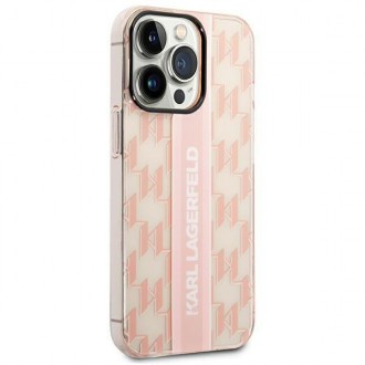Karl Lagerfeld KLHCP14LHKLSPCP iPhone 14 Pro 6.1 &quot;hardcase pink / pink Mono Vertical Stripe