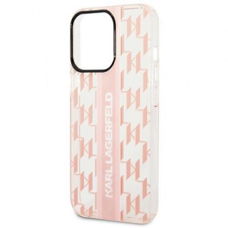 Karl Lagerfeld KLHCP14LHKLSPCP iPhone 14 Pro 6.1 &quot;hardcase pink / pink Mono Vertical Stripe