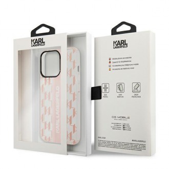 Karl Lagerfeld KLHCP14LHKLSPCP iPhone 14 Pro 6.1 &quot;hardcase pink / pink Mono Vertical Stripe