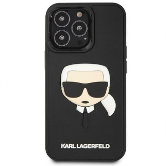 Karl Lagerfeld KLHCP14LKH3DBK iPhone 14 Pro 6.1 &quot;black / black hardcase 3D Rubber Karl`s Head