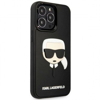 Karl Lagerfeld KLHCP14LKH3DBK iPhone 14 Pro 6.1 &quot;black / black hardcase 3D Rubber Karl`s Head