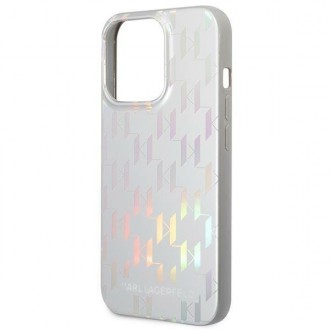Karl Lagerfeld KLHCP14LLGMMSV3 iPhone 14 Pro 6.1 &quot;hardcase silver / silver Monogram Iridescent