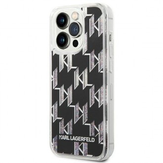 Karl Lagerfeld KLHCP14LLMNMK iPhone 14 Pro 6.1 &quot;hardcase black / black Liquid Glitter Monogram