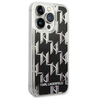 Karl Lagerfeld KLHCP14LLMNMK iPhone 14 Pro 6.1 &quot;hardcase black / black Liquid Glitter Monogram