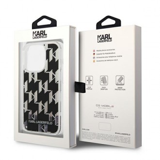 Karl Lagerfeld KLHCP14LLMNMK iPhone 14 Pro 6.1 &quot;hardcase black / black Liquid Glitter Monogram