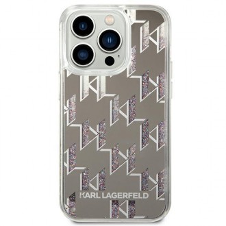 Karl Lagerfeld KLHCP14LLMNMS iPhone 14 Pro 6.1 &quot;hardcase silver / silver Liquid Glitter Monogram