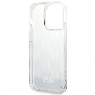 Karl Lagerfeld KLHCP14LLMNMS iPhone 14 Pro 6.1 &quot;hardcase silver / silver Liquid Glitter Monogram