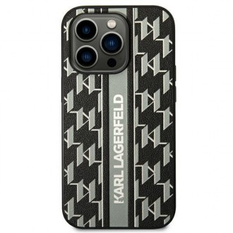 Karl Lagerfeld KLHCP14LPGKLSKG iPhone 14 Pro 6.1 &quot;hardcase gray / gray Monogram Stripe