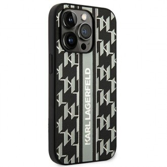 Karl Lagerfeld KLHCP14LPGKLSKG iPhone 14 Pro 6.1 &quot;hardcase gray / gray Monogram Stripe