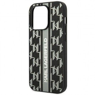Karl Lagerfeld KLHCP14LPGKLSKG iPhone 14 Pro 6.1 &quot;hardcase gray / gray Monogram Stripe