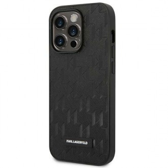 Karl Lagerfeld KLHCP14LSAKLHPK iPhone 14 Pro 6.1 &quot;hardcase black / black Saffiano Mono Metal Logo