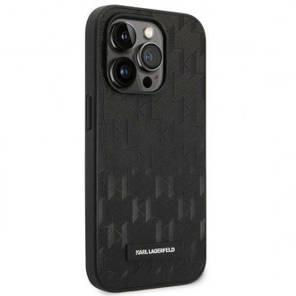 Karl Lagerfeld KLHCP14LSAKLHPK iPhone 14 Pro 6.1 &quot;hardcase black / black Saffiano Mono Metal Logo