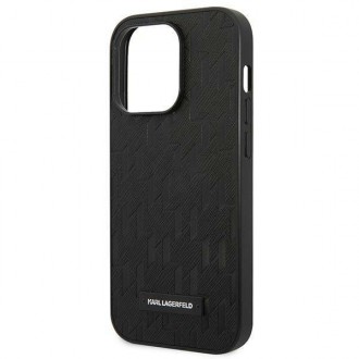 Karl Lagerfeld KLHCP14LSAKLHPK iPhone 14 Pro 6.1 &quot;hardcase black / black Saffiano Mono Metal Logo