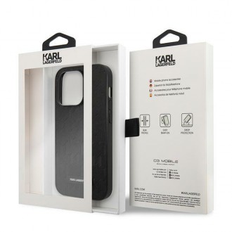 Karl Lagerfeld KLHCP14LSAKLHPK iPhone 14 Pro 6.1 &quot;hardcase black / black Saffiano Mono Metal Logo