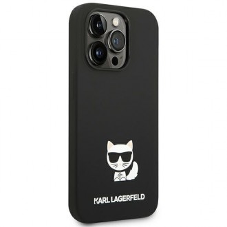 Karl Lagerfeld KLHCP14LSLCTBK iPhone 14 Pro 6.1 &quot;hardcase black / black Silicone Choupette Body