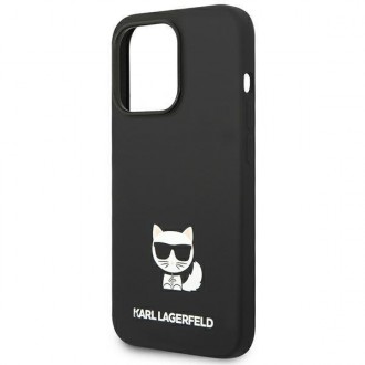 Karl Lagerfeld KLHCP14LSLCTBK iPhone 14 Pro 6.1 &quot;hardcase black / black Silicone Choupette Body