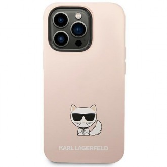 Karl Lagerfeld KLHCP14LSLCTPI iPhone 14 Pro 6.1 &quot;hardcase light pink / light pink Silicone Choupette Body