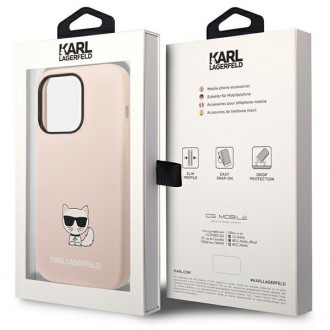 Karl Lagerfeld KLHCP14LSLCTPI iPhone 14 Pro 6.1 &quot;hardcase light pink / light pink Silicone Choupette Body